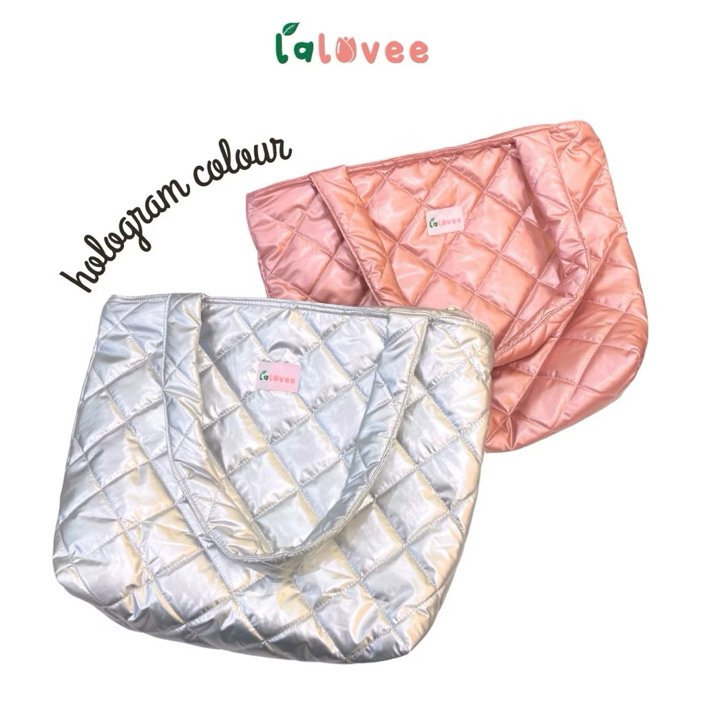 Foto Colorful Totebag Puffy Anti Air Fit Laptop 14 Inch